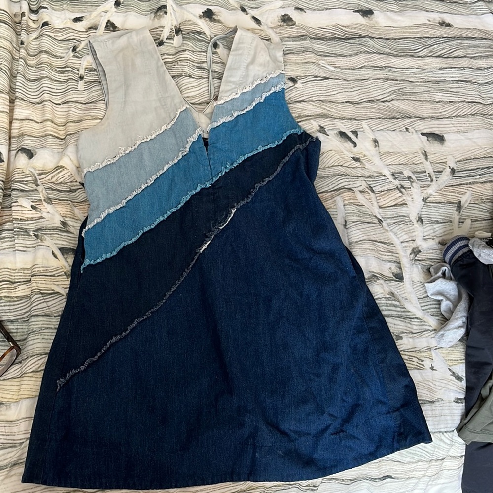 Free People Chambray Mystic Blue Pastel Dress